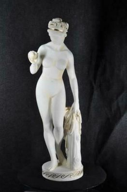 Antik Marmor Stil Statue Eva mit Apfel XXL Figur Statuen Skulptur Deko PG010
