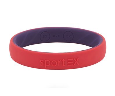 Energetix sportEx Armband 3191-10 Größe XL-XXL rot, dunkelblau Silikon Sportband