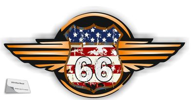 1 Stück USA Route 66 Aufkleber Retro US Army Amerika Stern Aufkleber (R20/2/5)