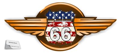 1 Stück USA Route 66 Aufkleber Retro US Army Amerika Stern Aufkleber (R20/2/3)
