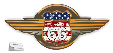 1 Stück USA Route 66 Aufkleber Retro US Army Amerika Stern Aufkleber (R20/2/1)