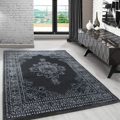 Orientteppich kurzflor Orientalisch Traditional Afghanischer Muster Grau