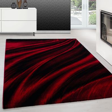 Teppich modern design teppich Rechteck Pflegeleicht Abstrakt Wellen Rot