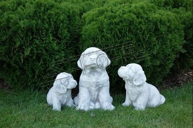 Garten Dekoration Hund Terrasse Stein Figuren Figur Deko Statue Skulptur S103077