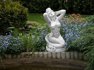 Meerjungfrau Wasser Figur Statue Figuren Skulptur Garten Dekoration S101063