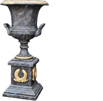 XXL Vase Tisch Dekoration Deko Vasen Antik Stil Skulptur Figur Kelch Rom 0877