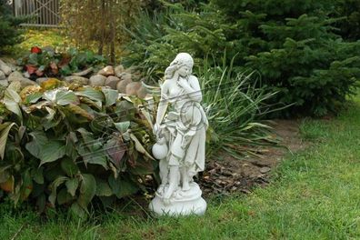 Gartenfigur "Frau Fontaine" 66cm Teichfigur Menschen Steinguss Gartendeko 586