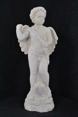 Figur Skulptur Engel,(Amor)- 75cm Weiß Design Accessoire Dekoration PG0338