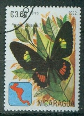 Nicaragua Mi 2258 gest. Schmetterlinge mot2566