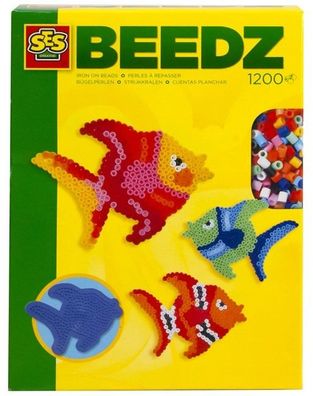 SES Creative Beedz Bügelperlen 1200 Stück Kreativset Fische