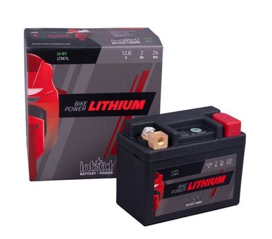 LI-01 LiFePO4 Motorradbatterie 2Ah c10 24Wh extrem leicht, sicher & zuverlässig