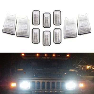 Hummer H2 LED Dachleuchten Set chrom Cab Lights Positionsleuchten 2003 2009