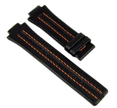 Festina Ersatzband Uhrenarmband Leder Band schwarz/ orange 14mm F16224/4 F16224
