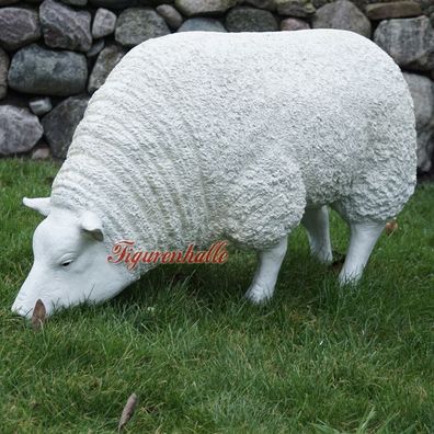 Schaf Figur Dekoration Aufstellfigur Österliche Deko Cheviot Sheep Schäfchen fressend