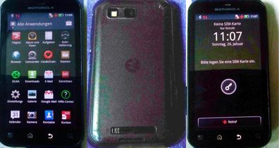 Kleines Smartphone Handy Motorola MB525 - 2GB / 5MB - Camera - Schwarz
