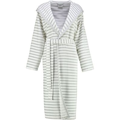 blau-weiss Cawö Bademantel Damen Frottier Velours Art 3423 Schalkragen Farbe