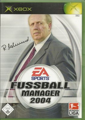 Fußball Manager 2004 (Microsoft Xbox, 2003, DVD-Box) sehr guter Zustand