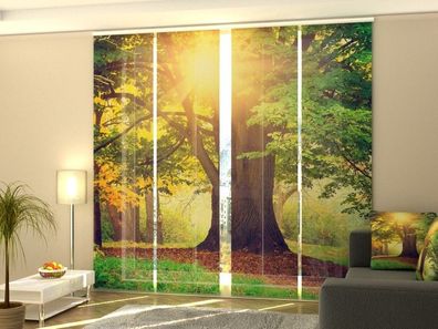 Schiebegardine "Grosser grüner Baum" Flächenvorhang Gardine Vorhang mit Fotodruck