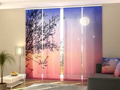 Schiebegardine "Früh am Morgen" Flächenvorhang Gardine Vorhang mit Fotodruck auf Maß