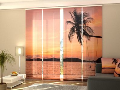 Schiebegardine "Ozean bei Sonnenuntergang" Flächenvorhang Gardine Vorhang mit Motiv