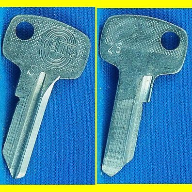 Original - Doblina - Schlüssel Rohling - Profil 25 links S (klein Stahl)
