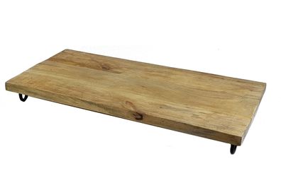 Mango Servierplatte 50x25 cm - Massiv Holz Tablett Servierbrett Serviertablett