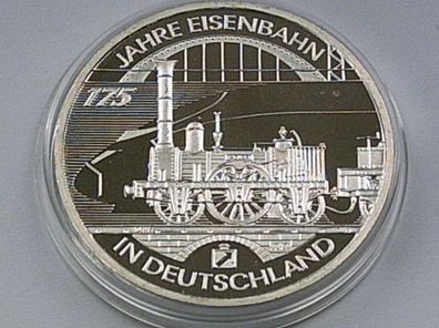 10 euro 2010 BRD 18g 925er Sterlingsilber 175 Jahre Eisenbahn Deutschland + Kapsel