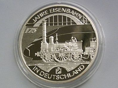 10 euro 2010 PP BRD 18g 925er Sterlingsilber 175 Jahre Eisenbahn Deutschland + Kapsel
