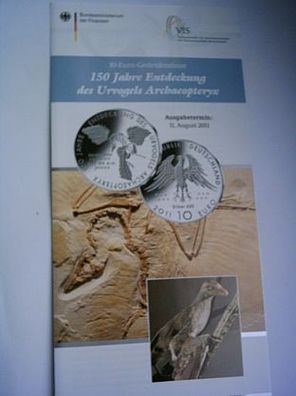Folder für 10 euro 2011 PP Urvogel Archaeopteryx