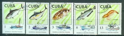 Kuba Mi 2030 - 2034 gest. Fische mot2598