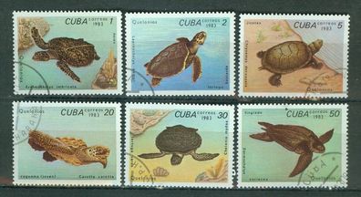 Kuba Mi 2766 - 2771 gest. Schildkröten mot2614