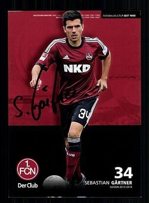 Sebastian Gärtner 1. FC Nürnberg 2013-14 Autogrammkarte + A 55756