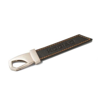 Original Skoda Kodiaq Leder Schlüsselanhänger Karabiner Schlüsselring Anhänger