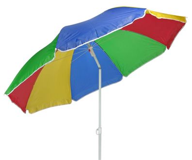 Sonnenschirm 180 cm bunt - mit Tasche - Strandschirm Garten Schirm Balkonschirm