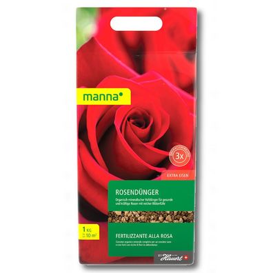 Manna Rosendünger 1 kg Blumendünger Blütendünger Beetdünger Balkondünger