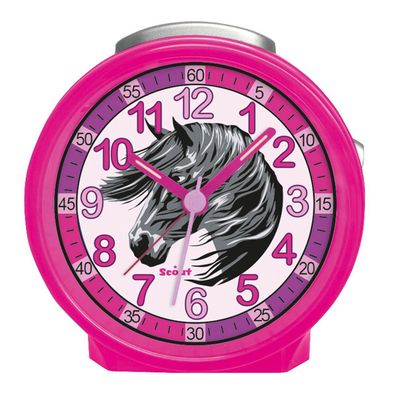Scout Kinder Wecker Alarm Friends LUCKY HORSES Pink Mädchen 280001019