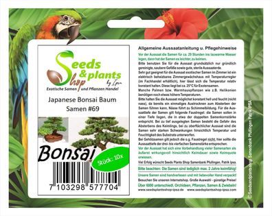 10x Japanese Bonsai Baum Samen Saatgut #69
