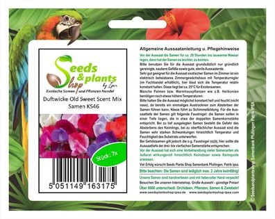 7x Duftwicke Old Sweet Scent Mix - Gomphrena Samen Blumen Garten KS46