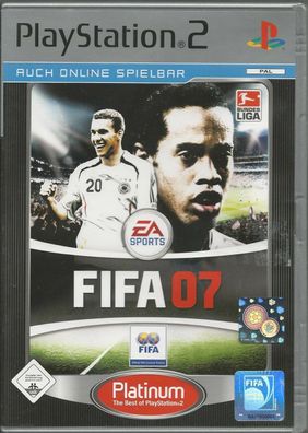 FIFA 07 (Sony PlayStation 2, 2007, DVD-Box) Platinum, guter Zustand