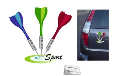 Dart Aufkleber Darts Aufkleber Dartpfeil Auto Aufkleber Club Sticker (R24/2)