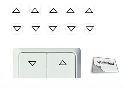 6 Stück Schalteraufkleber Pfeil auf ab Schalter Aufkleber Symbol (R23/14)