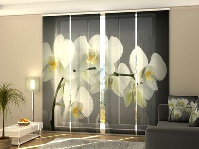 Schiebegardine "Wilde Orchidee" Flächenvorhang Gardine Vorhang mit Fotodruck auf Maß