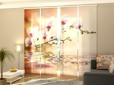 Schiebegardine "Perfekte Orchidee" Flächenvorhang Gardine Vorhang mit 3D Druckmotiv