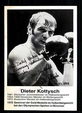 Dieter Kottysch Autogrammkarte 80er Jahre Original Signiert Boxen + A 55881