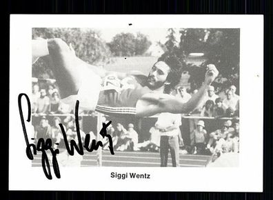 Siggi Wentz Autogrammkarte 80er Jahre Original Sign. Leichathletik + A 55543