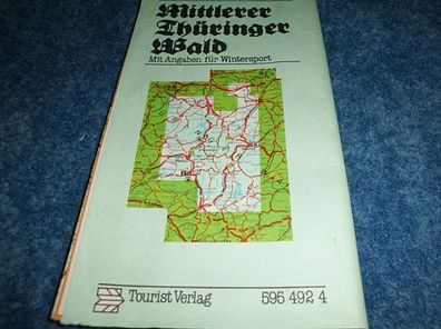 Wanderkarte-Mittlerer Thüringer Wald-Tourist Verlag