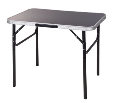 Campingtisch schwarz - 75 x 55 cm - Garten Picknick Klapp Tisch höhenverstellbar