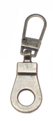 1 Zipper 4cm altsilber metall Ersatz Reißverschluss Verschluß leicht zu tauschen