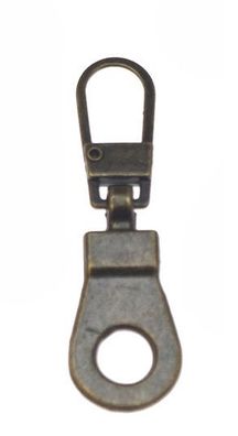 1 Zipper 4cm altsilber metall Ersatz Reißverschluss Verschluß leicht zu tauschen