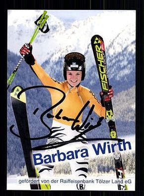 Barbara Wirth Autogrammkarte Original Signiert Skialpine + A 56235